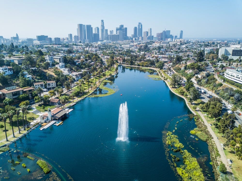 LA photo with river and skyline