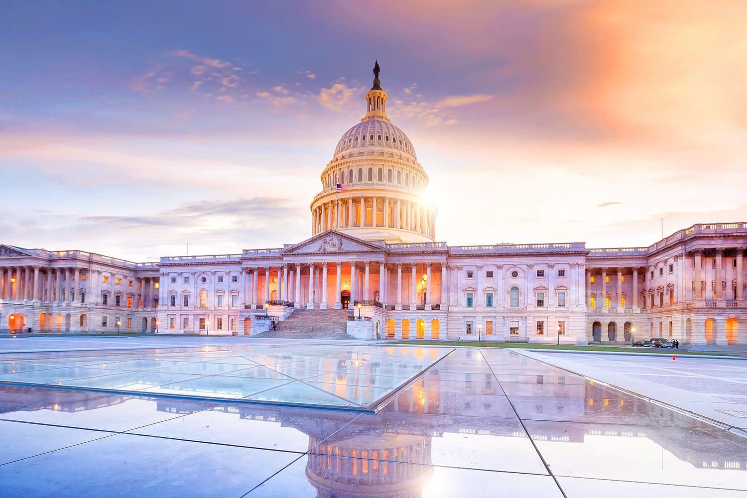 U.S. Capitol Building at Sunset