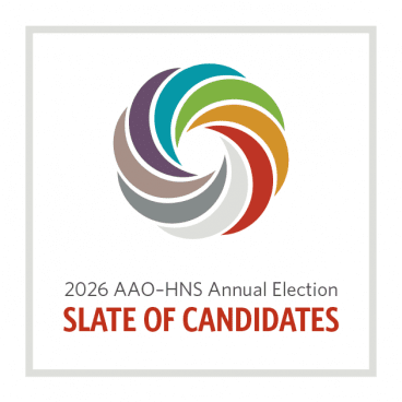 AAO-HNS Logo and text with 2026 Slate of Candidates